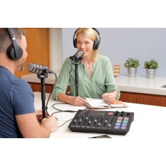 RDE PodMic Microphone -57dBVPascal Cardioid Black/Silver | Superior Sound Quality for Podcasts & Streaming